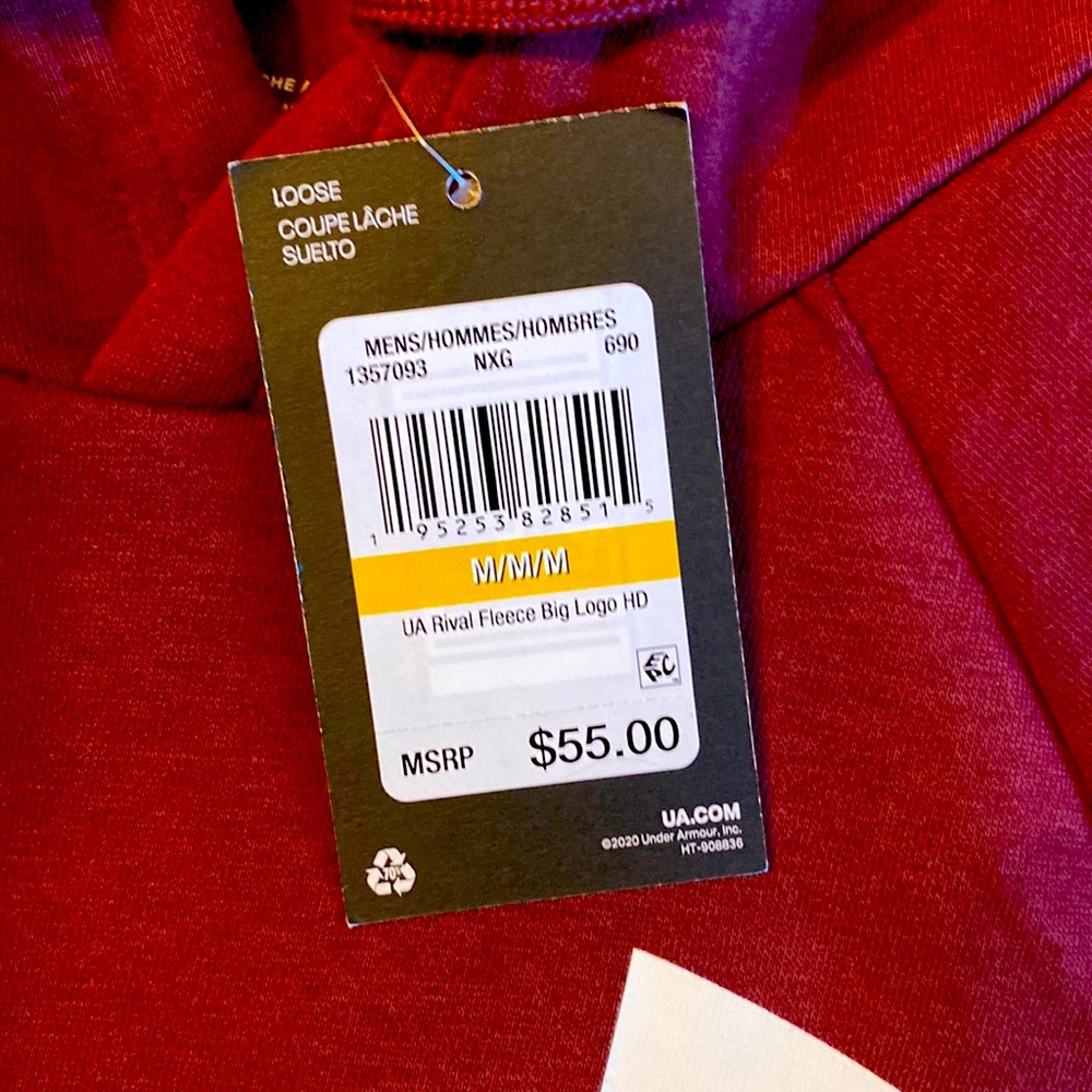 Men's Medium UA Rival Fleece Big Logo